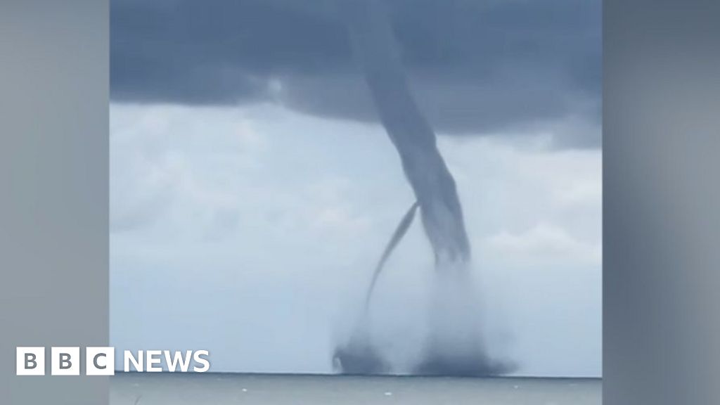 Watch: Twin waterspouts merge near Italian coastline