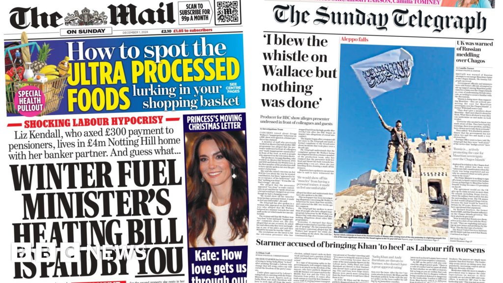 The Papers: Labour 'heating bill hypocrisy' and Wallace whistleblower