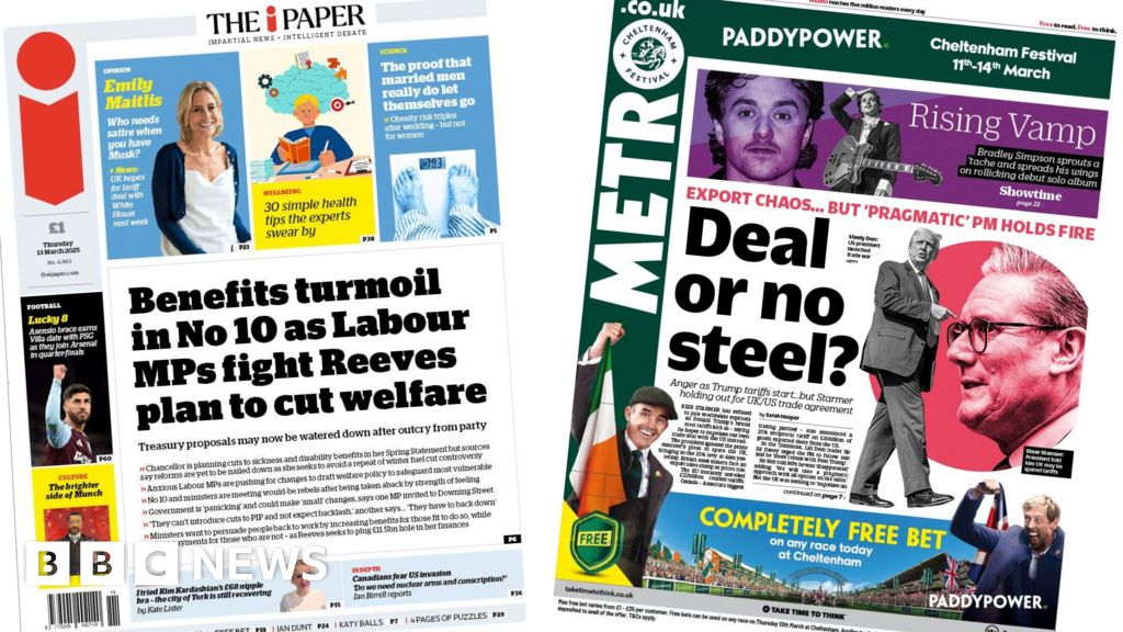 The Papers: 'Benefits turmoil' and 'deal or no steel'