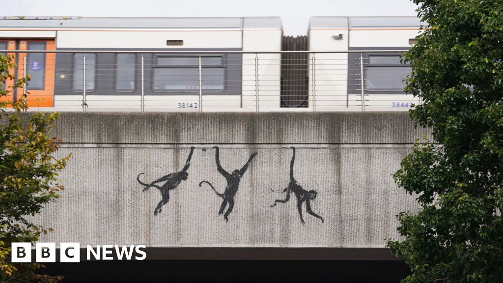 Three monkeys is third Banksy artwork in three days