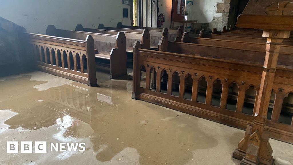 Heavy rain floods Grade I listed Northumberland church 