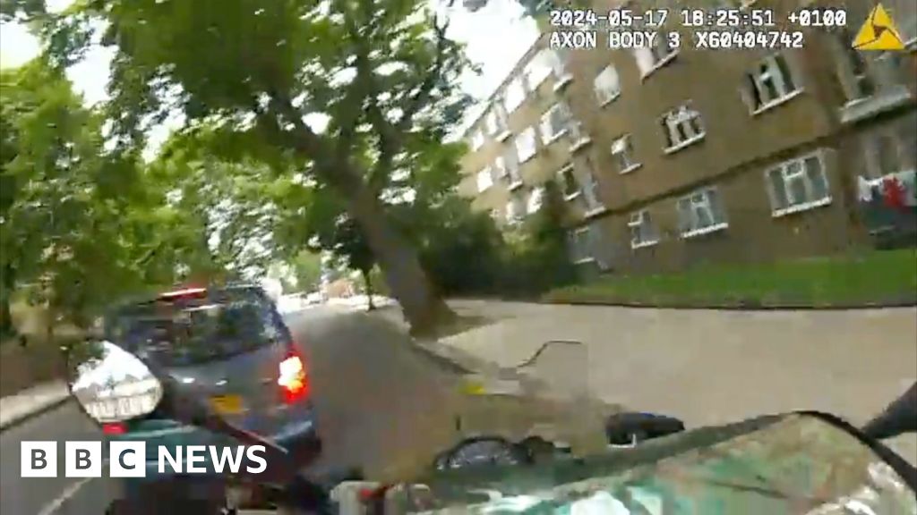 Watch: Met Police officer rammed off motorcycle