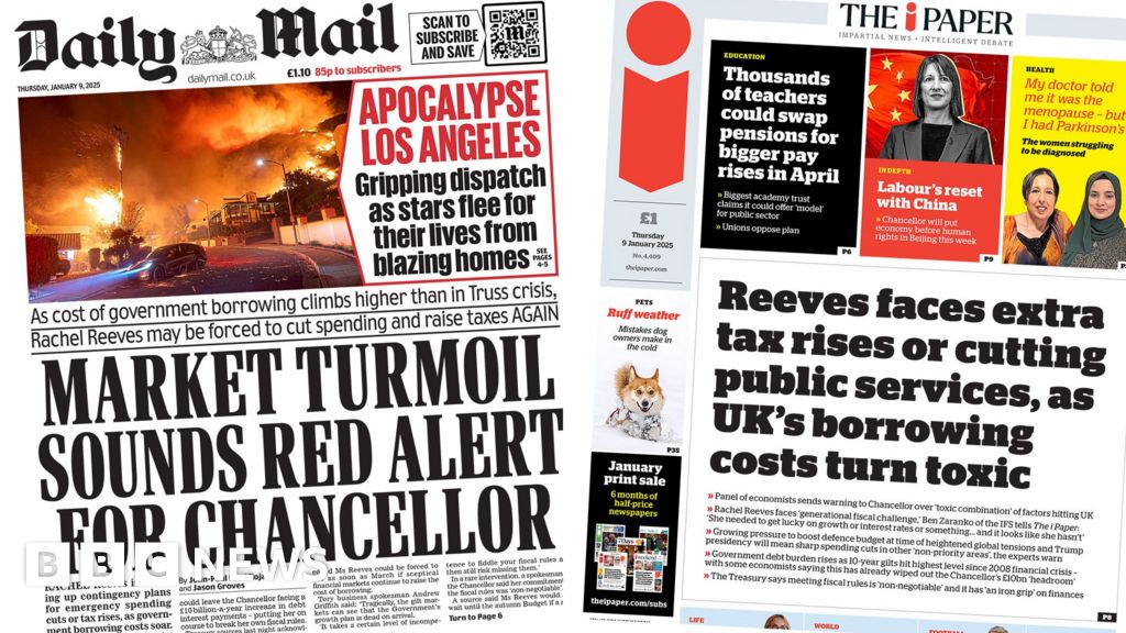 Newspaper headlines: ‘Apocalypse’ LA and ‘Reeves faces extra tax rises’