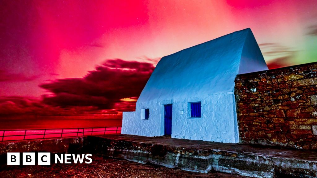 Northern Lights captured over Jersey and Guernsey