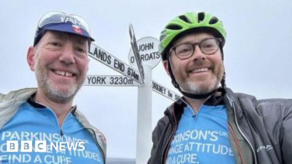 Parkinson’s cycle: Men cycle across UK to  – BBC News