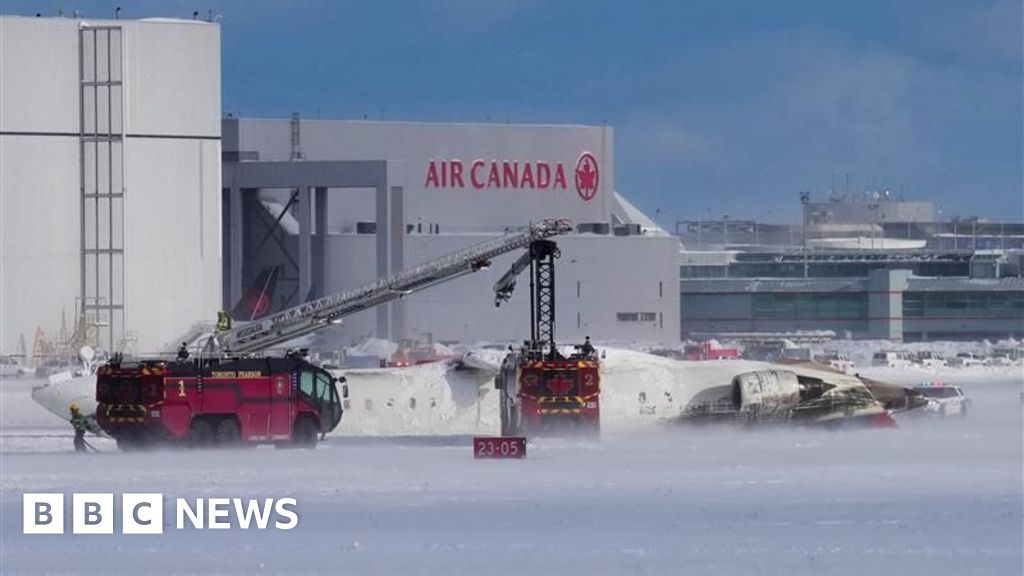 Three critically injured after plane flips at Toronto Pearson airport