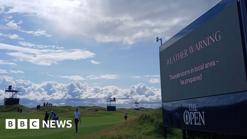 Weather warning for rain and thunder across NI as The Open golfers tee off