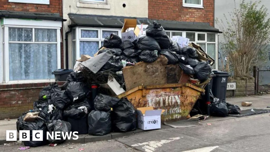 Rubbish piles high in Birmingham as bin strike drags on