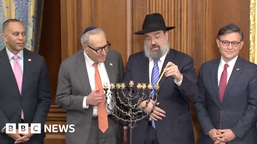Watch: Top US lawmakers join annual Menorah lighting at Capitol