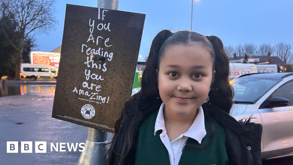 Girl Spreads Wolverhampton Positivity With Handwritten Posters 