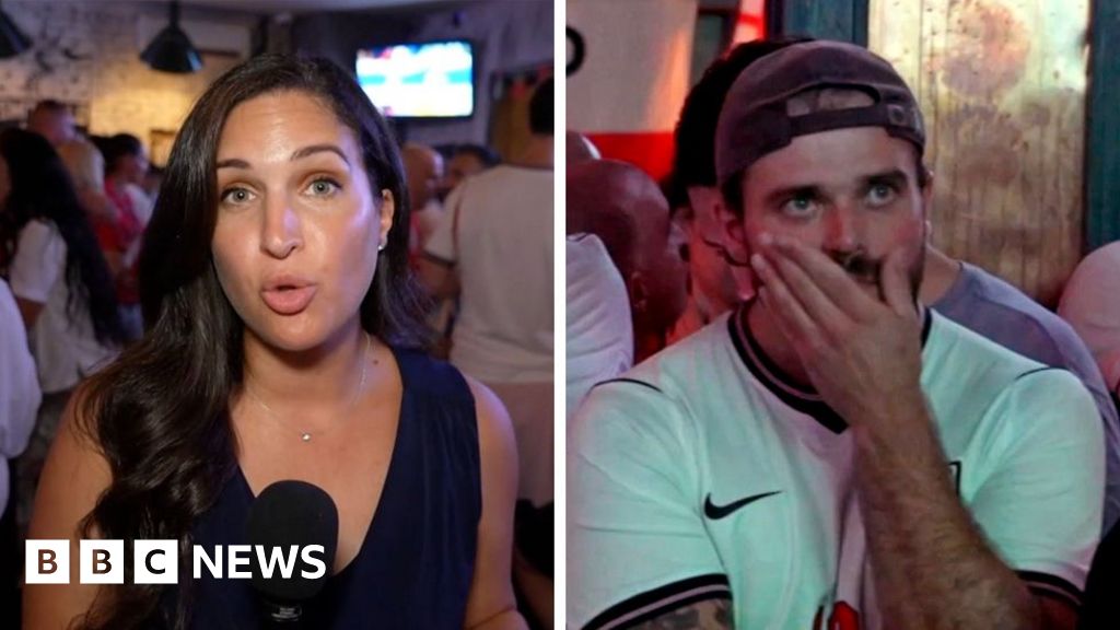 Watch: England fans in New York City lament loss to Argentina