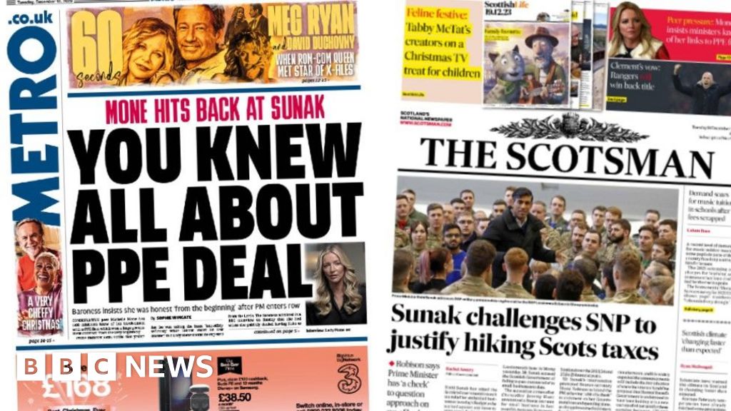 Scotland’s papers: Scottish budget tax plans and Mone PPE fallout