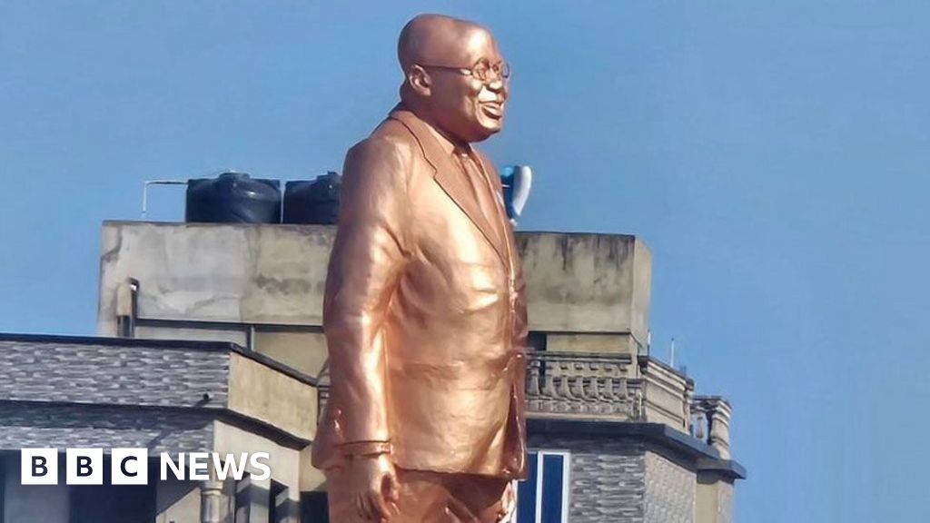 Akufo-Addo statue: Uproar after Ghana's president unveils monument in ...