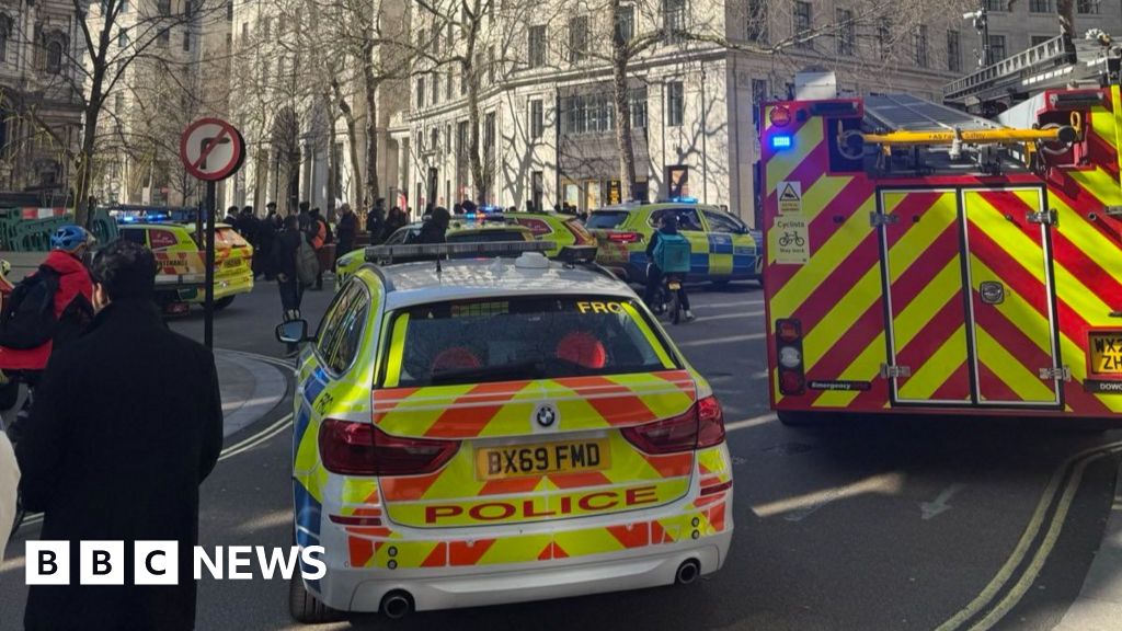 Van hits pedestrians on the Strand in London