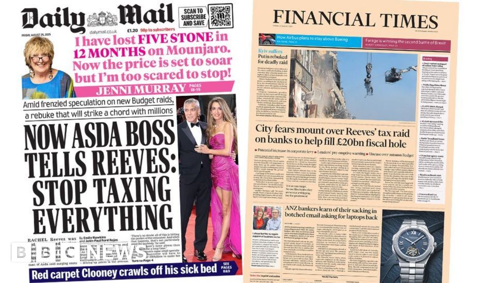 The Papers: 'They think itch all over' and 'fears over tax raid'
