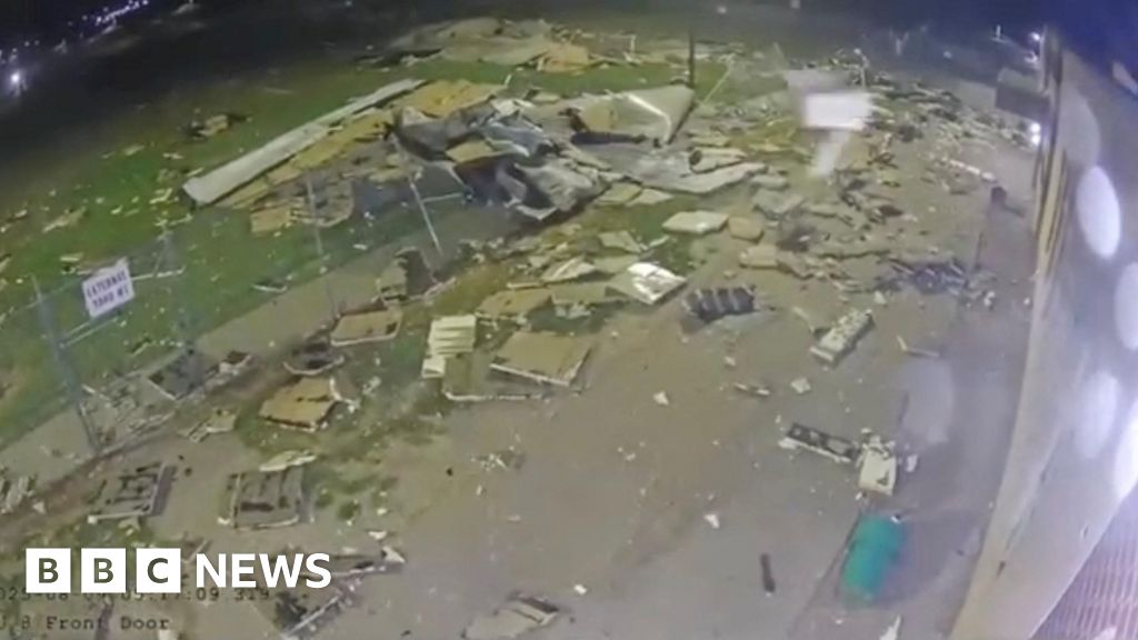 Watch: Moment storm blows roof off Nebraska prison