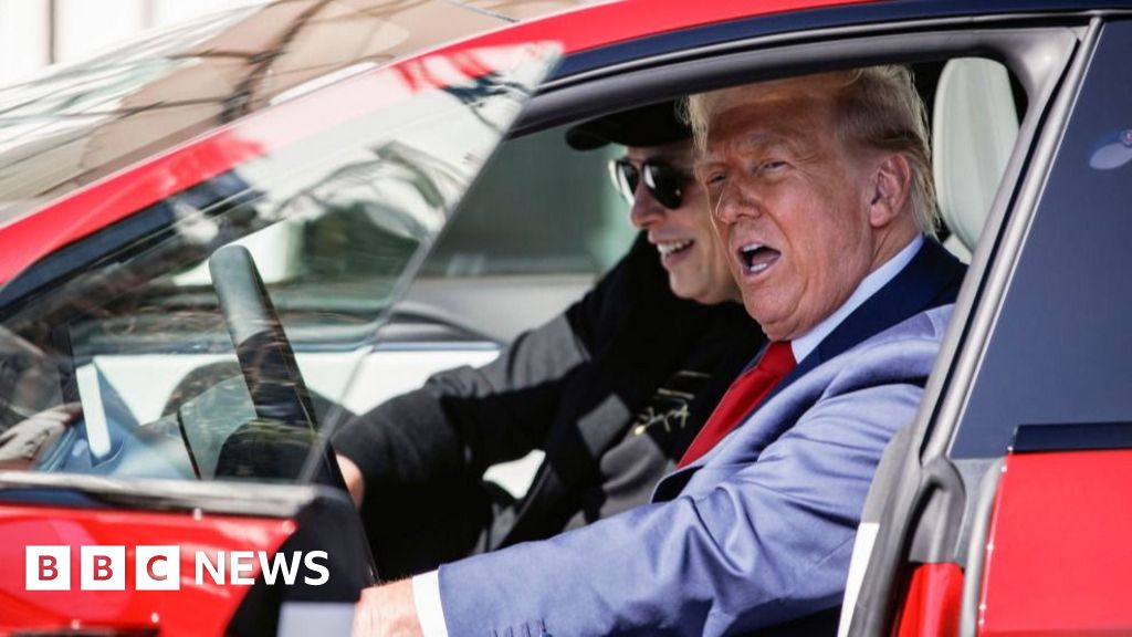 Tesla shares hit as Trump-Musk feud explodes