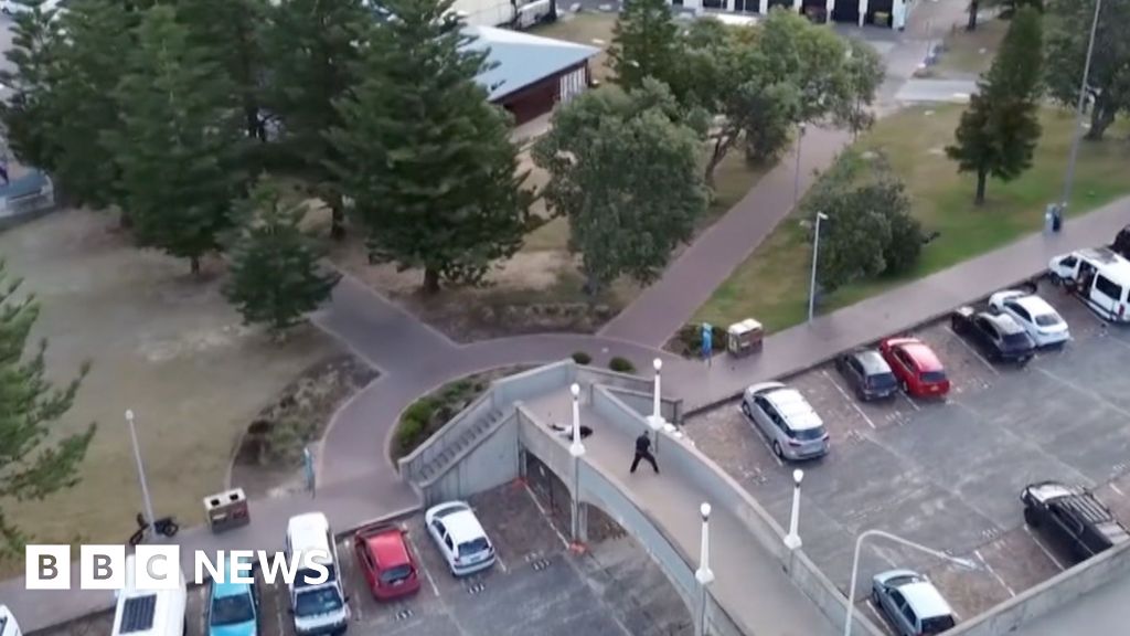 Drone footage shows Bondi Beach gunmen on bridge