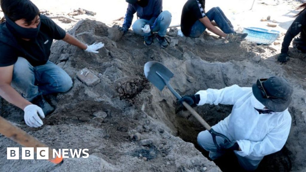 Ovens and bone fragments - BBC visits Mexican cartel 'extermination' site