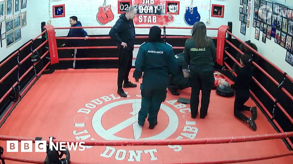 Double Jab Boxing Club CCTV shows coach's lifesaving CPR in ring