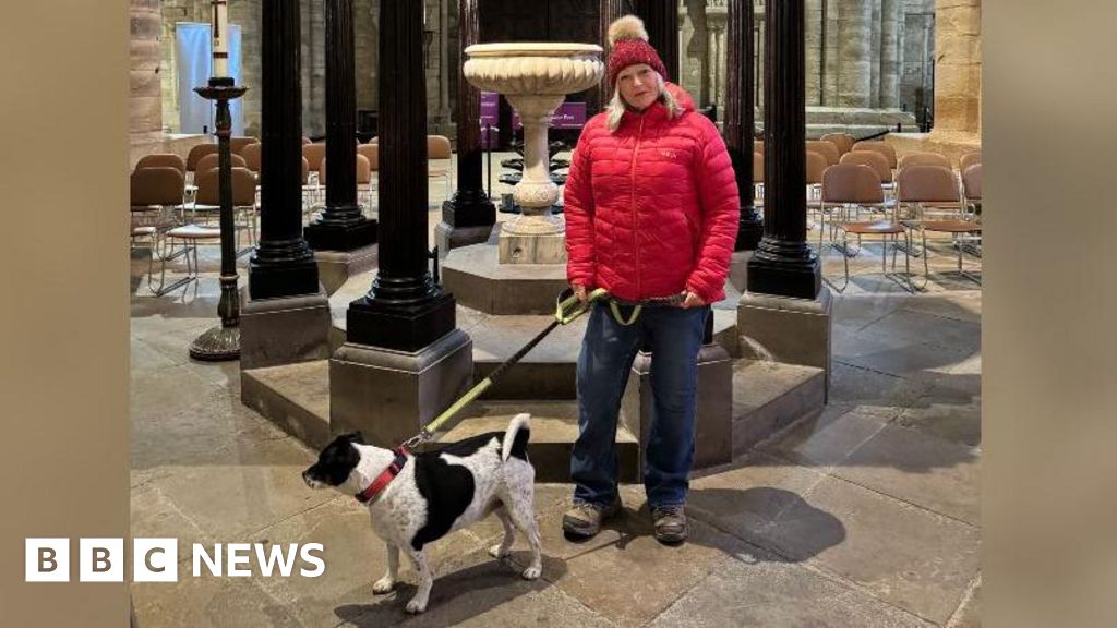 Durham Cathedral dogs in trial(01)