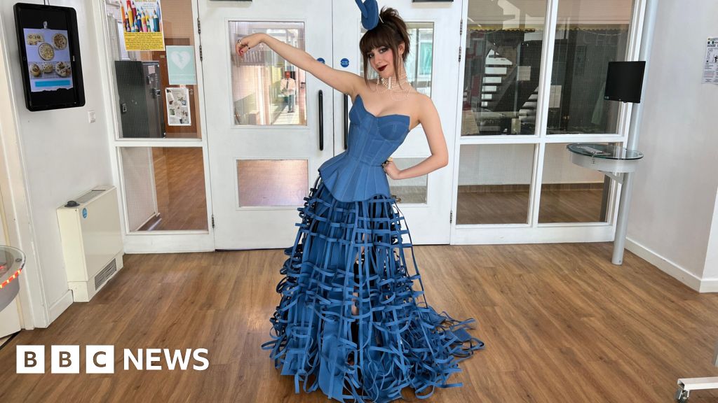 Junk Kouture: Student reaches final of sustainable fashion competition – BBC News