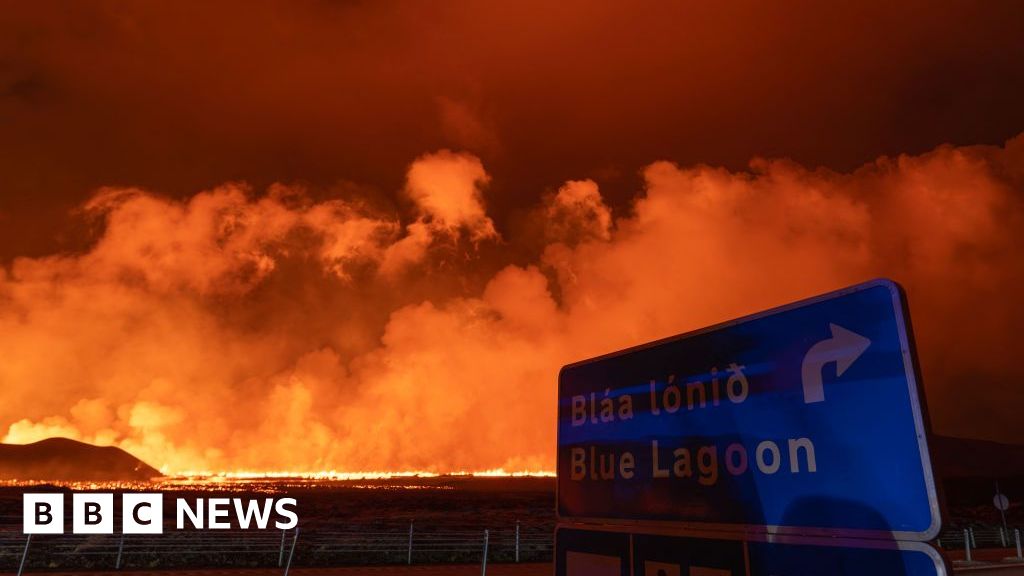 Lava engulfs Iceland's Blue Lagoon car park