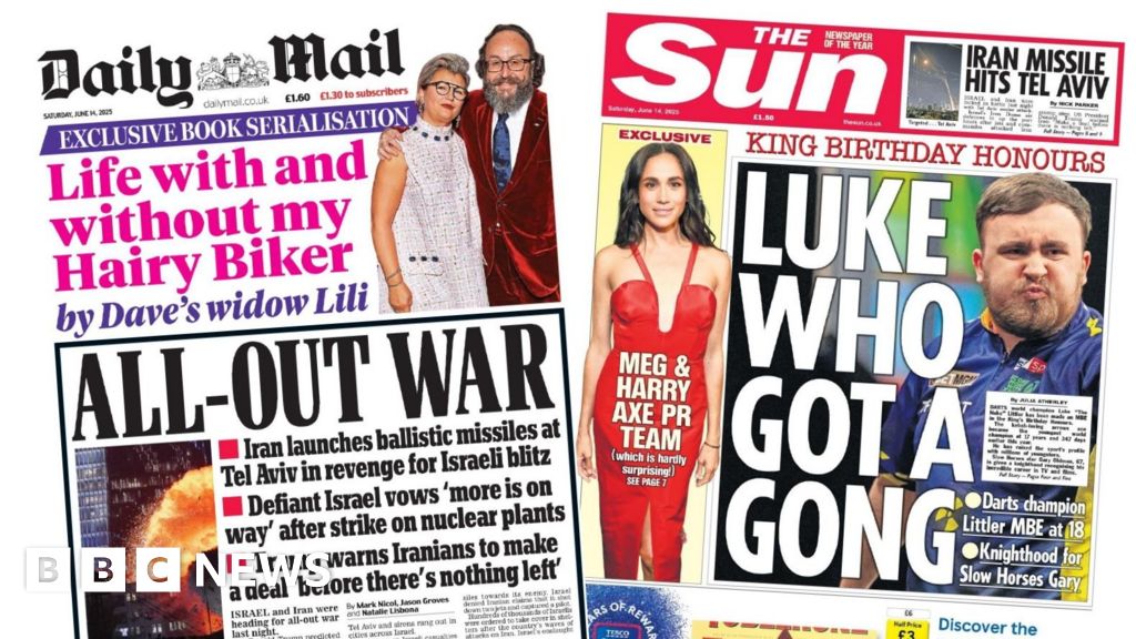 The Papers: Original 'All-out war' and Luke Littler's MBE