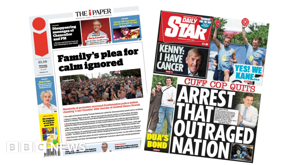 The Papers: 'Plea for calm ignored' and 'Arrest that outraged nation'