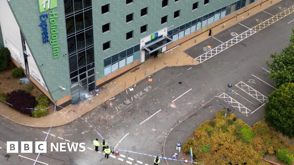 Police vow to trace Holiday Inn petrol bomb rioters