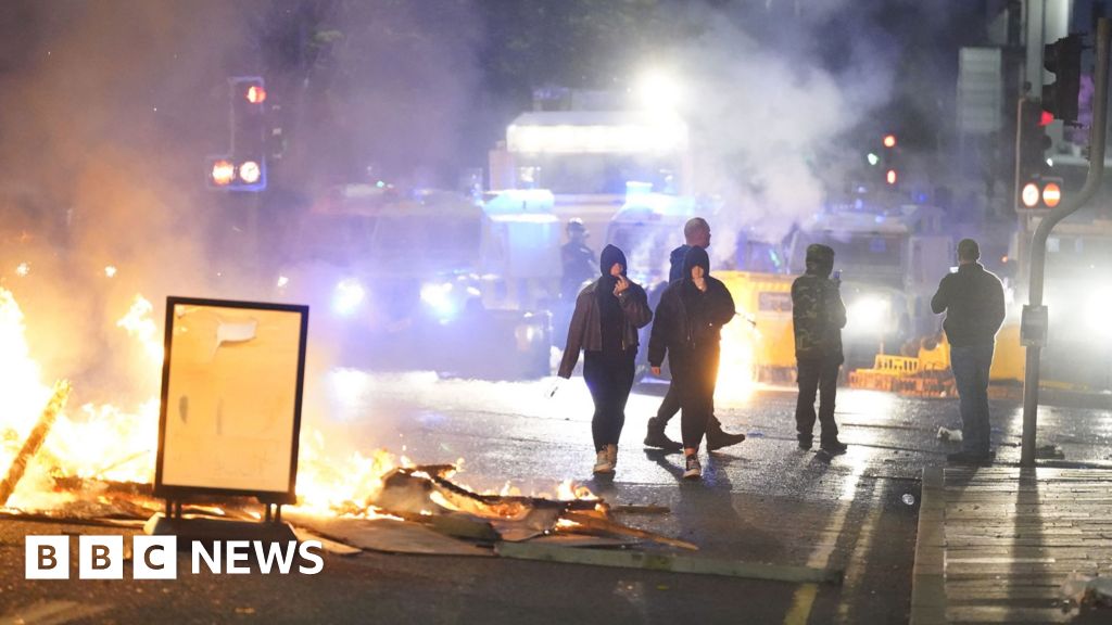 Fireworks and bottles thrown at police as Ballymena violence flares for second night