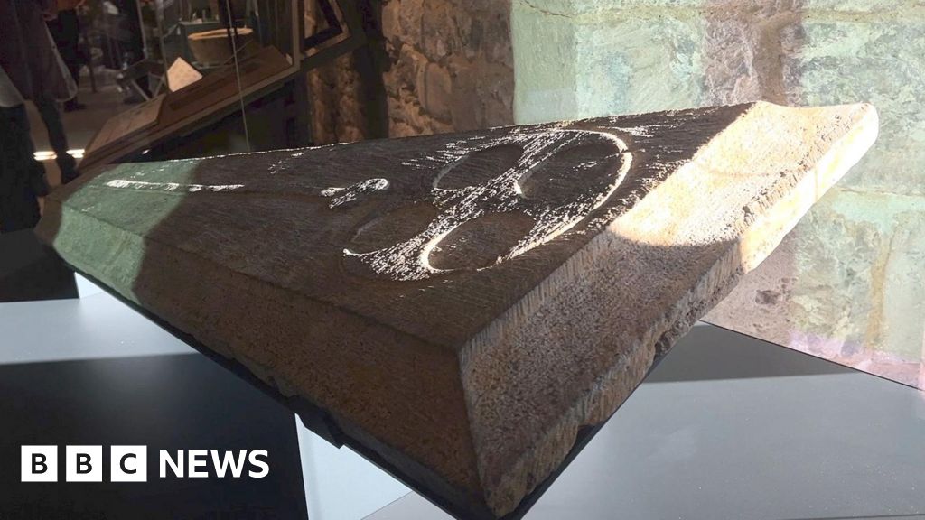Mortar Wreck: Medieval grave slab goes on display