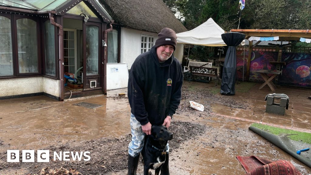 'The sofa's floating, downstairs is ruined', Devon flood victim