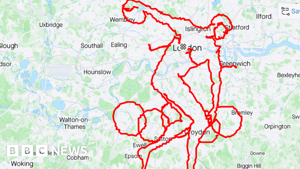 Man cycles 264 miles through London for ‘GPS-drawn’ Olympic artwork