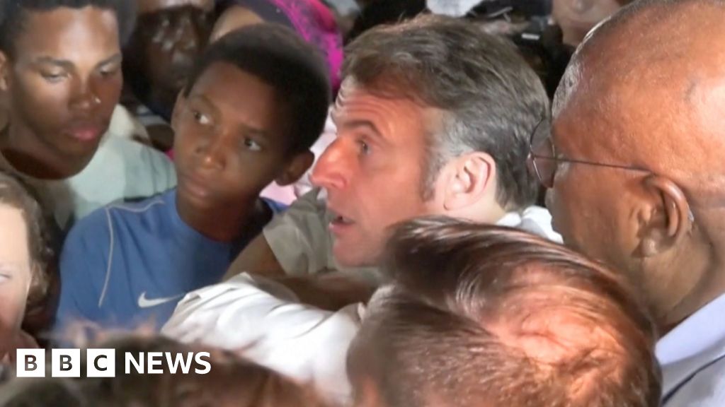 Crowds boo President Macron in Mayotte