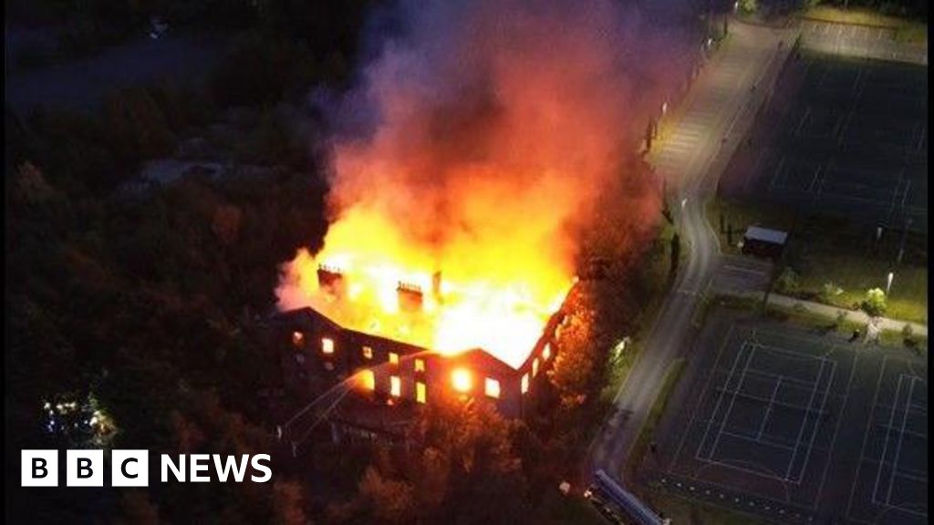 Massive Fire Engulfs Historic Woolton Hall Liverpool