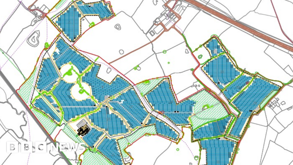 Staffordshire 92-hectare solar farm plan to be voted on again - BBC News