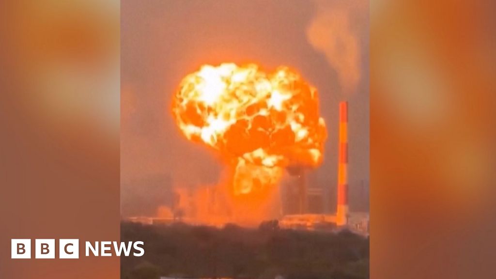 Watch: Explosion rocks Russian oil facility