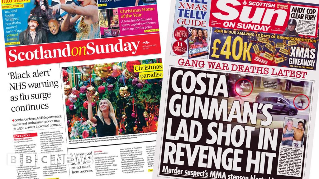 Scotland's papers: Flu 'black alert' warning and gangland 'revenge hit'