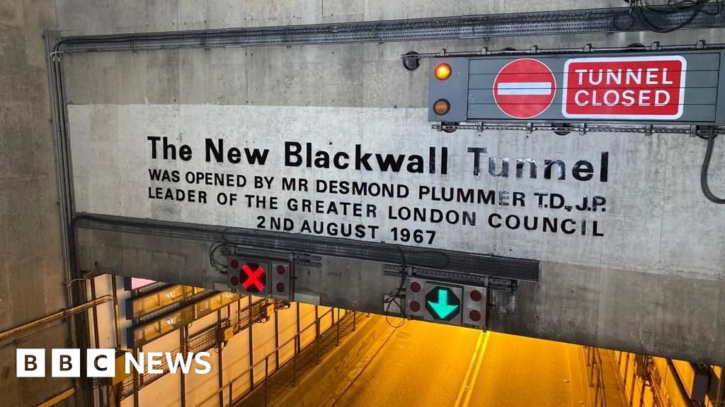 Blackwall Tunnel closed for weekend roadworks