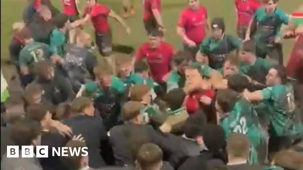 Rugby match between Welsh universities abandoned after players brawl