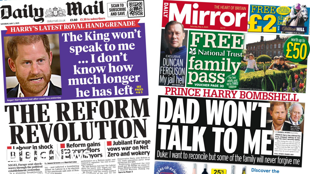 The Papers: 'Reform revolution' and 'Prince Harry bombshell'