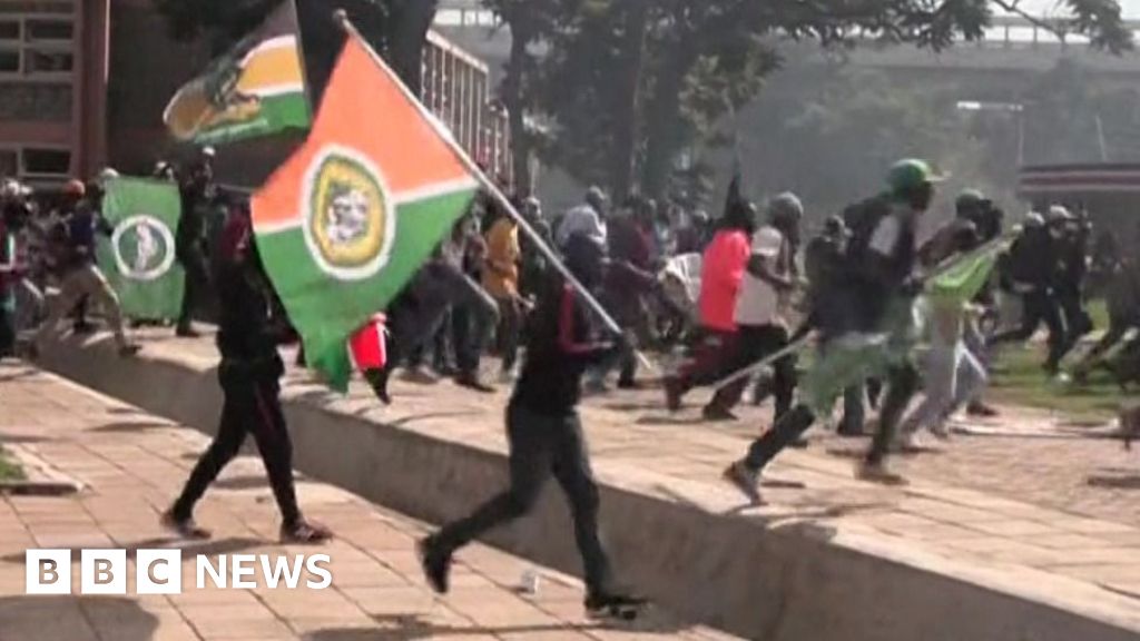 Gunshots heard as protesters rush Kenya parliament compound
