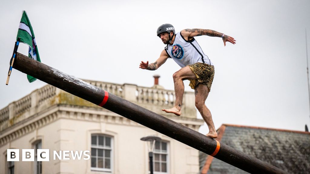 Jak Plummer Wins Red Bull Greased Mast Challenge in Plymouth