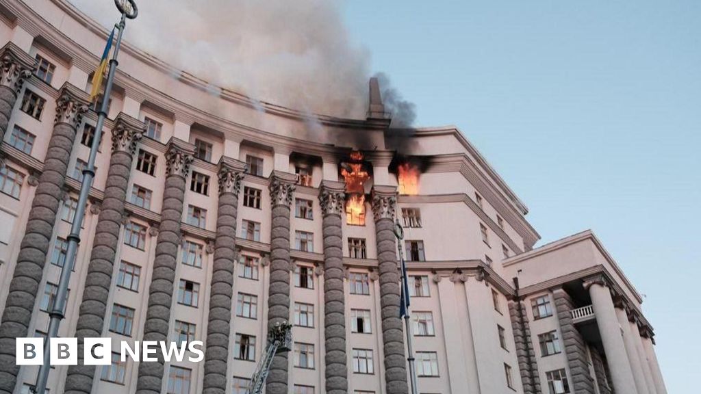 Zelensky condemns 'ruthless attack' after Russia hits main government building in Kyiv