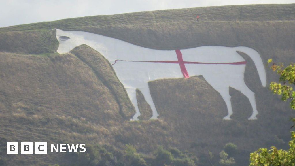 Wiltshire landmark being checked for any damage caused by St George's flag