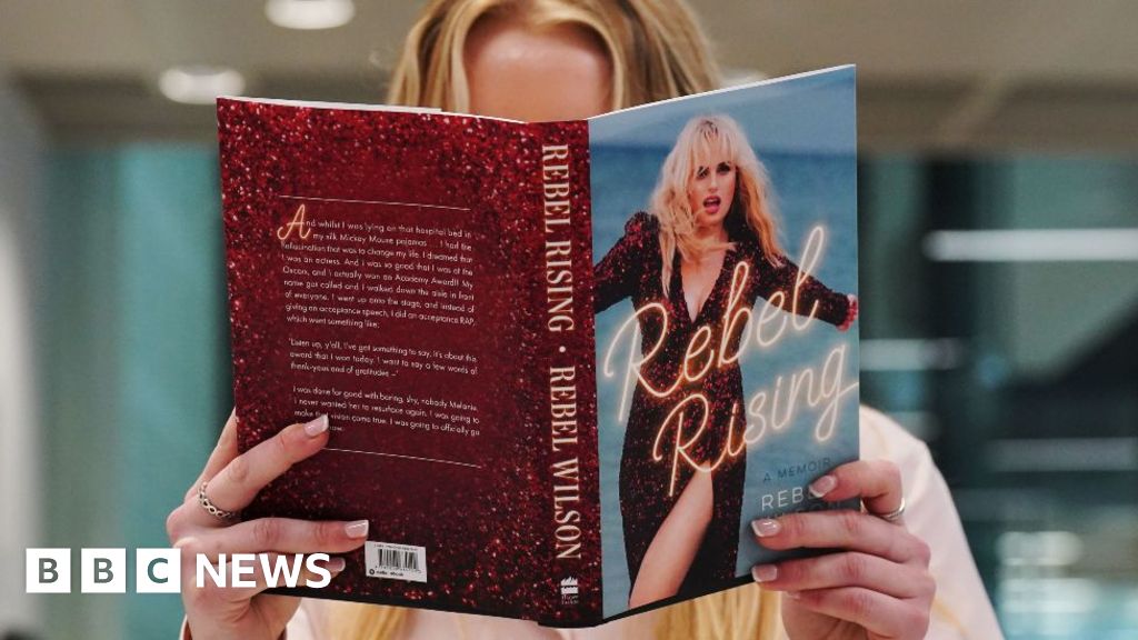 Rebel Wilson book published in the UK with blacked out text