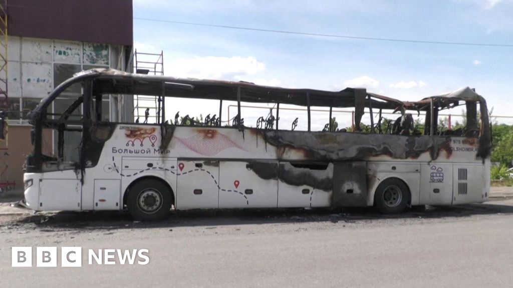 Eight killed after drone hits bus in Russia-controlled part of Ukraine