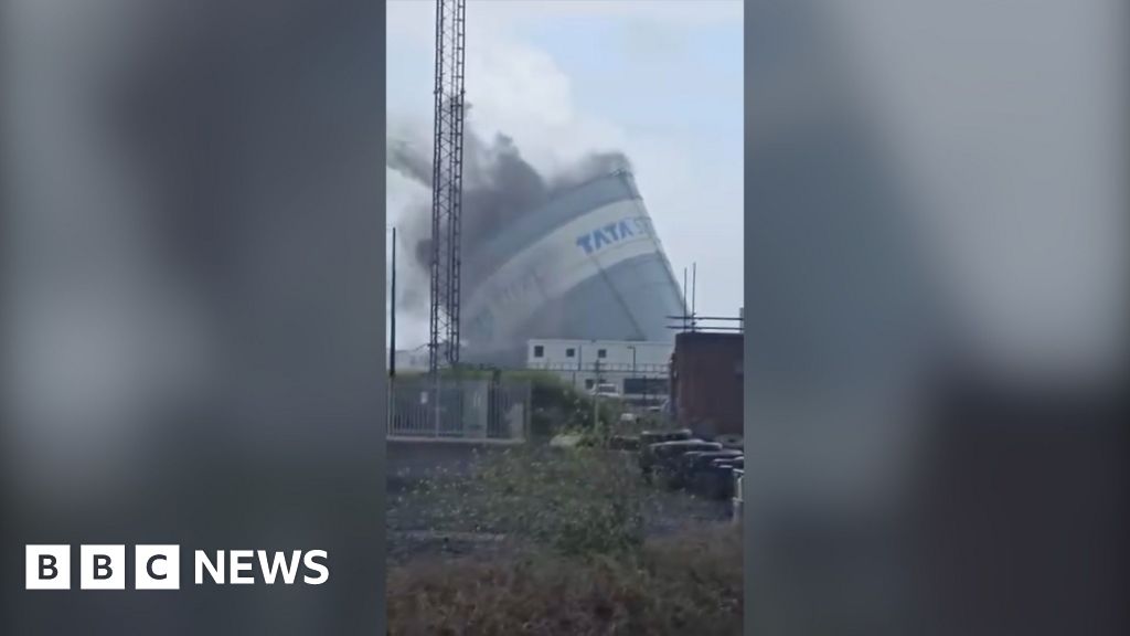 Tata Steel gas holder demolished