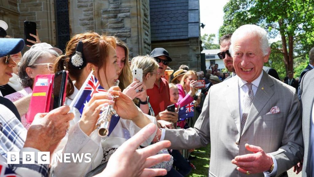 King Charles begins his tour of Australia with a church service